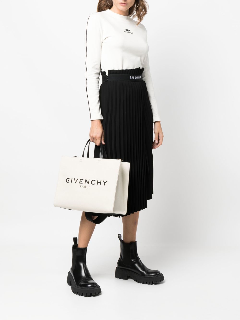 Givenchy GIVENCHY- G-tote Medium Canvas Shopping Bag