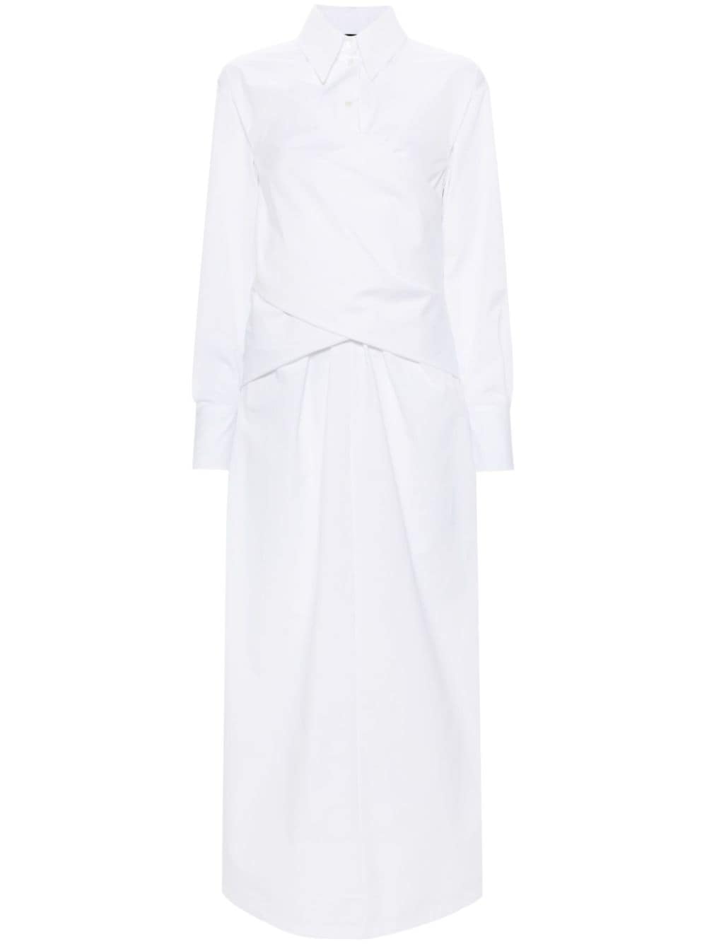 Fabiana Filippi FABIANA FILIPPI- Crossed Detail Cotton Shirt Dress