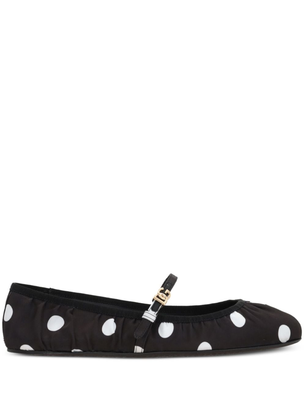 Dolce & Gabbana DOLCE & GABBANA- Dots Print Satin Ballets