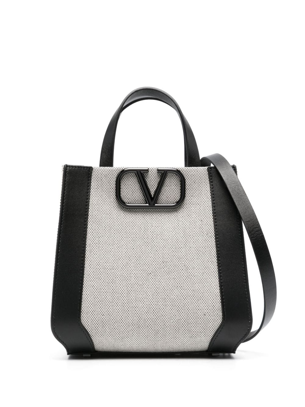 VALENTINO GARAVANI VALENTINO GARAVANI- Vlogo Canvas And Leather Handbag