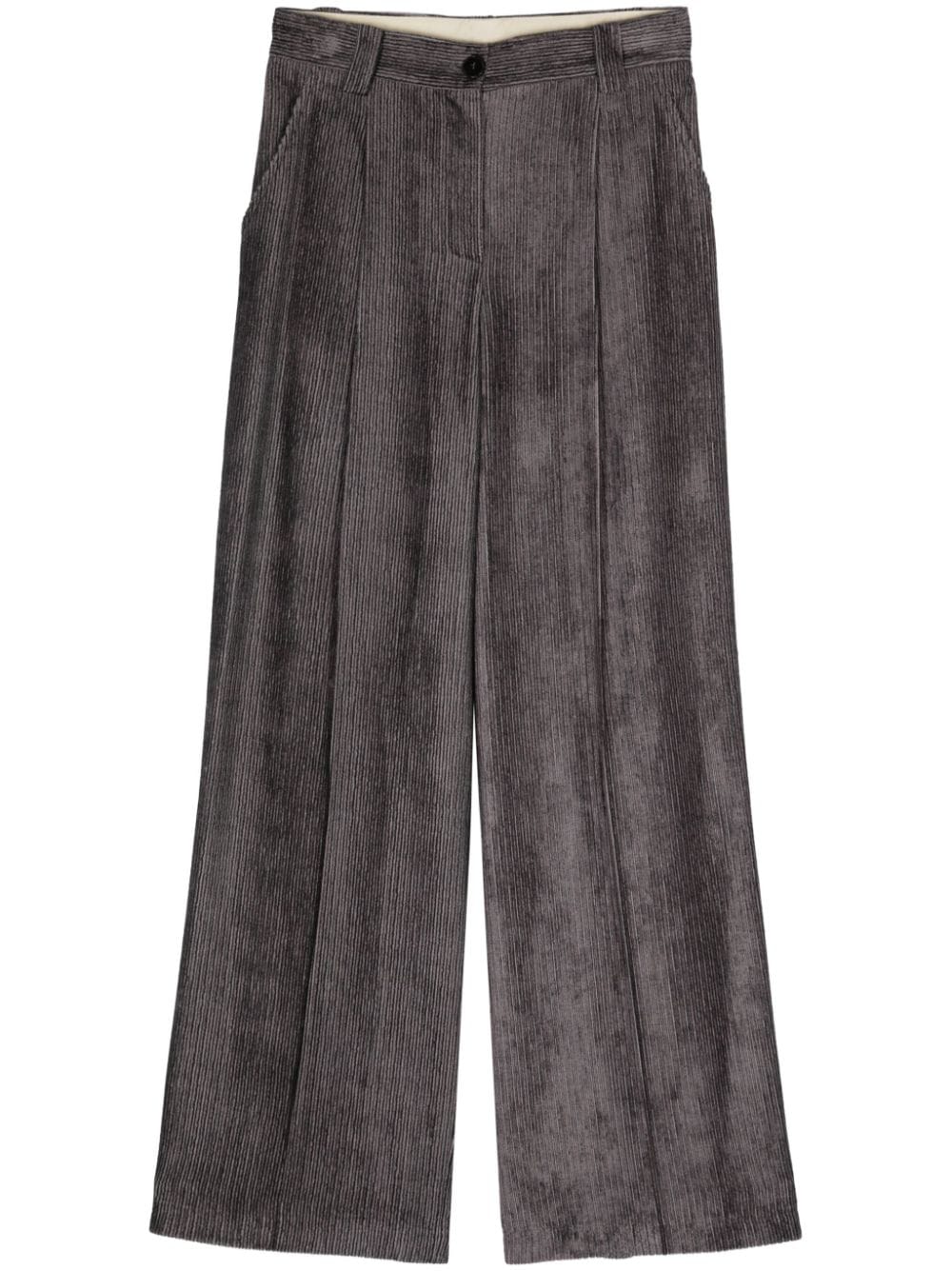 Alysi ALYSI- Velvet Wide-leg Trousers