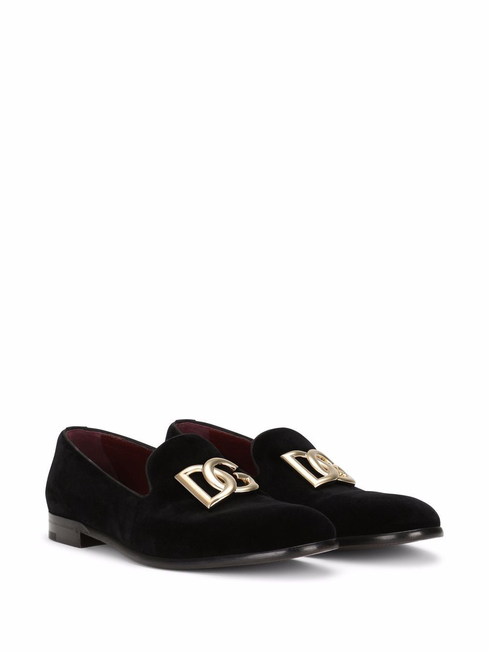 Dolce & Gabbana DOLCE & GABBANA- Logo Velvet Loafers