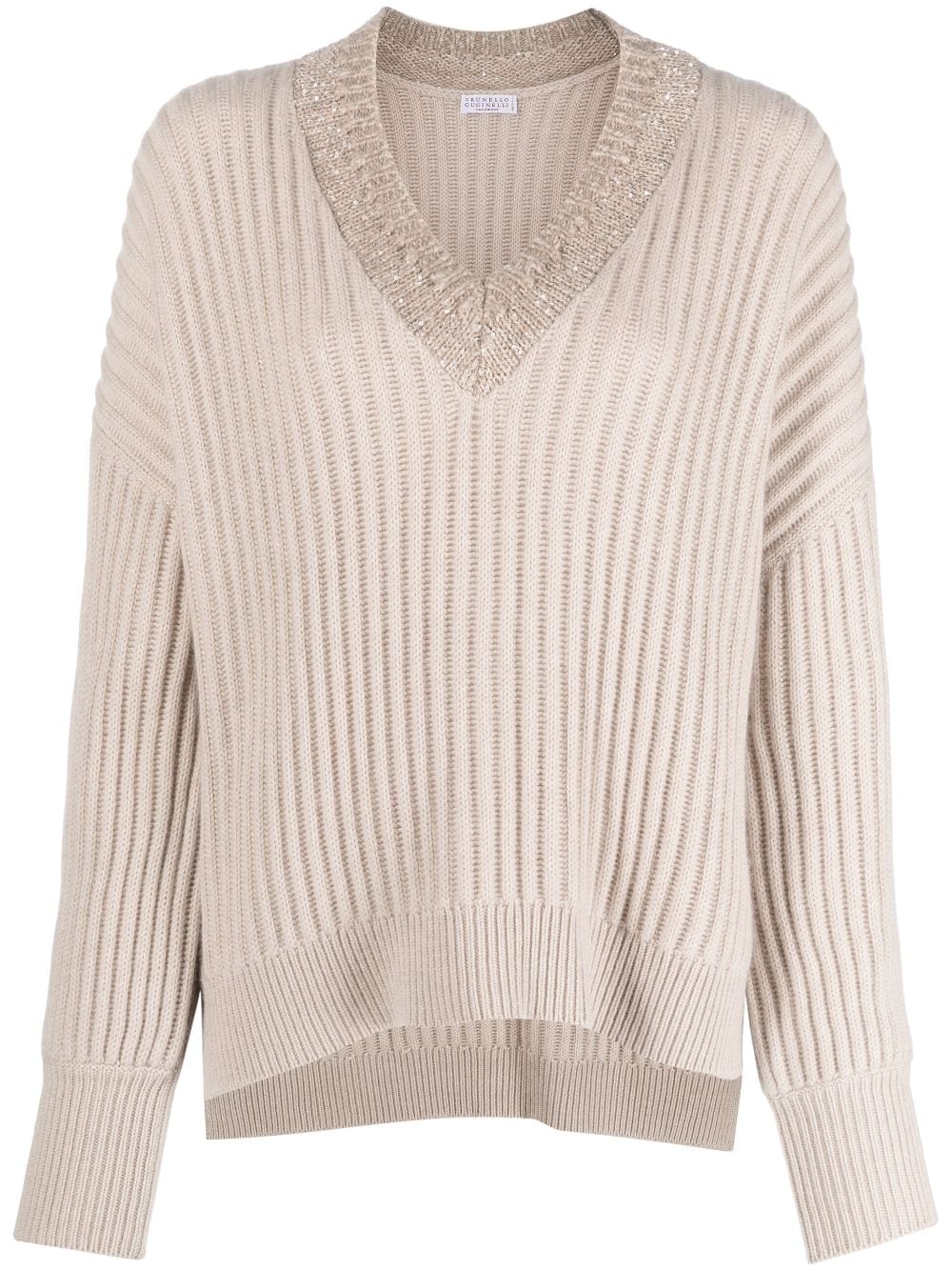 Brunello Cucinelli BRUNELLO CUCINELLI- V-neck Cashmere Sweater