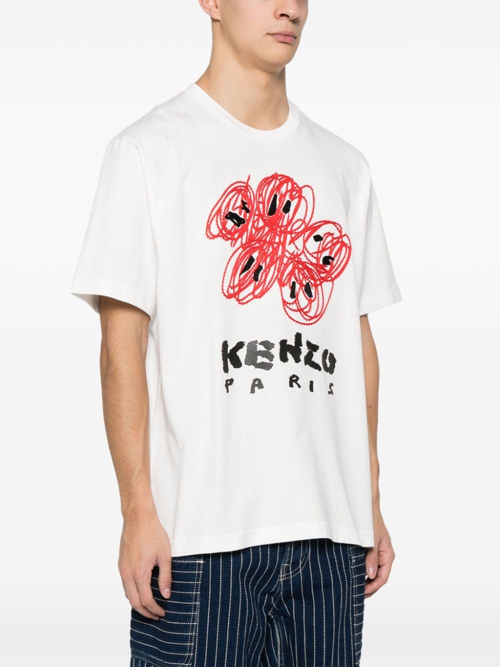 Kenzo KENZO- Drawn Varsity Cotton T-shirt