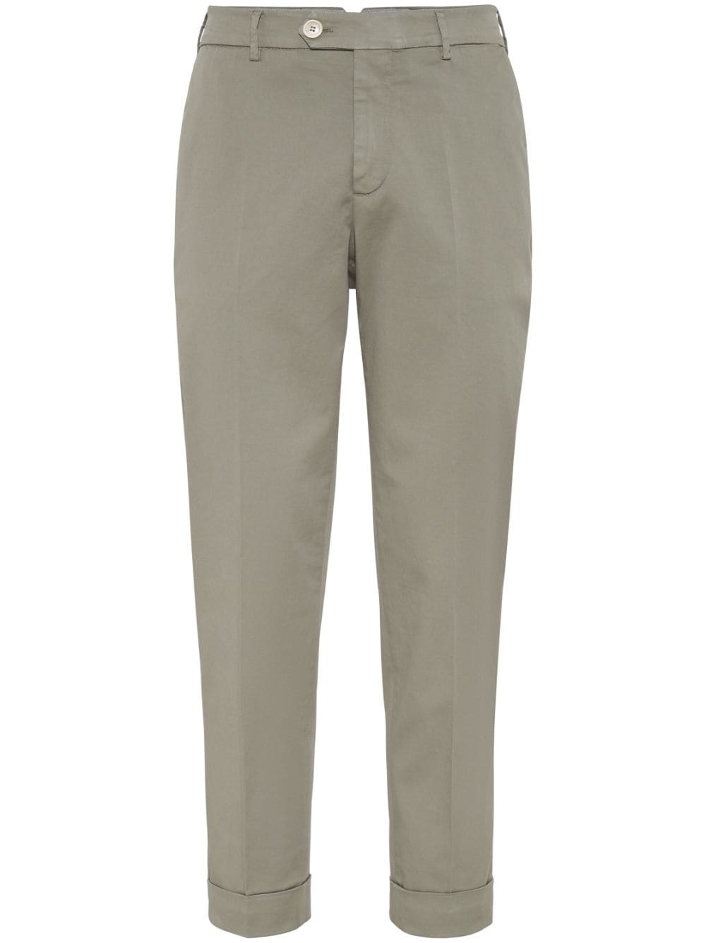 Brunello Cucinelli BRUNELLO CUCINELLI- Gabardine Cotton Trousers