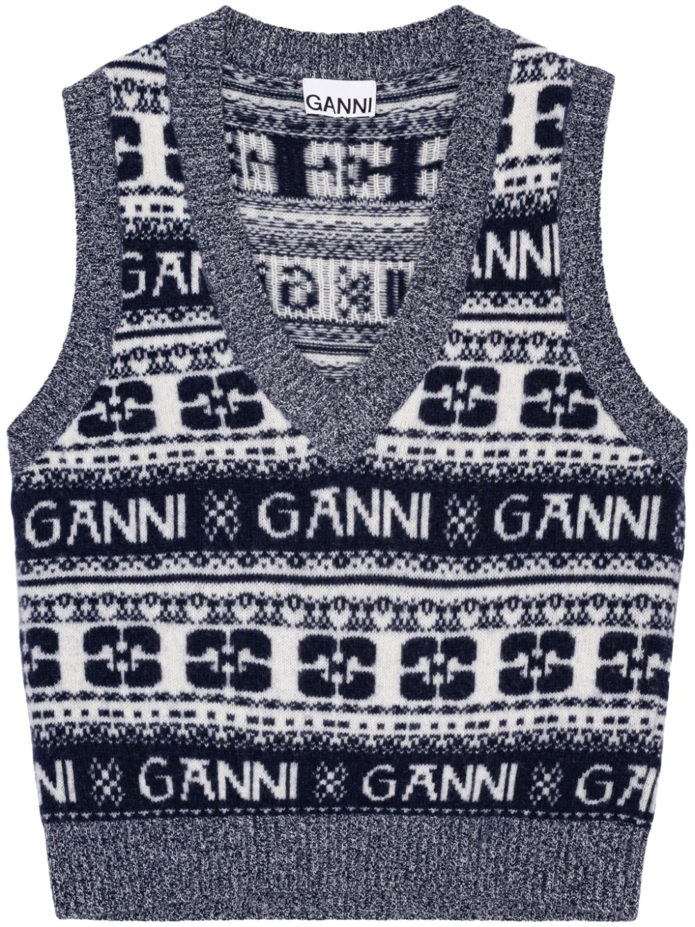 Ganni GANNI- Logo Wool Vest