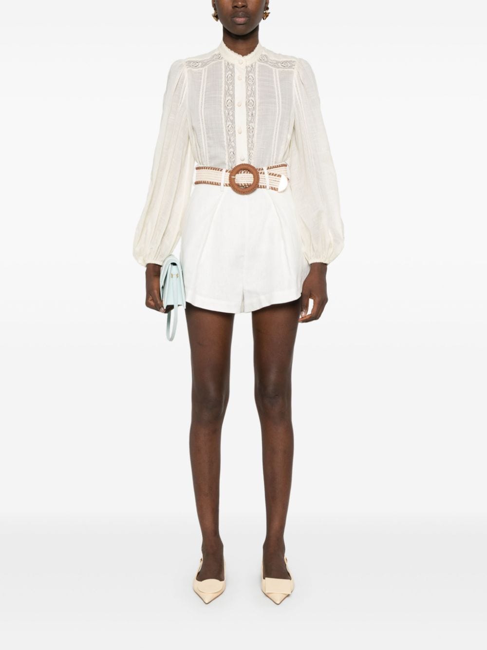 Zimmermann ZIMMERMANN- Belted Linen Shorts