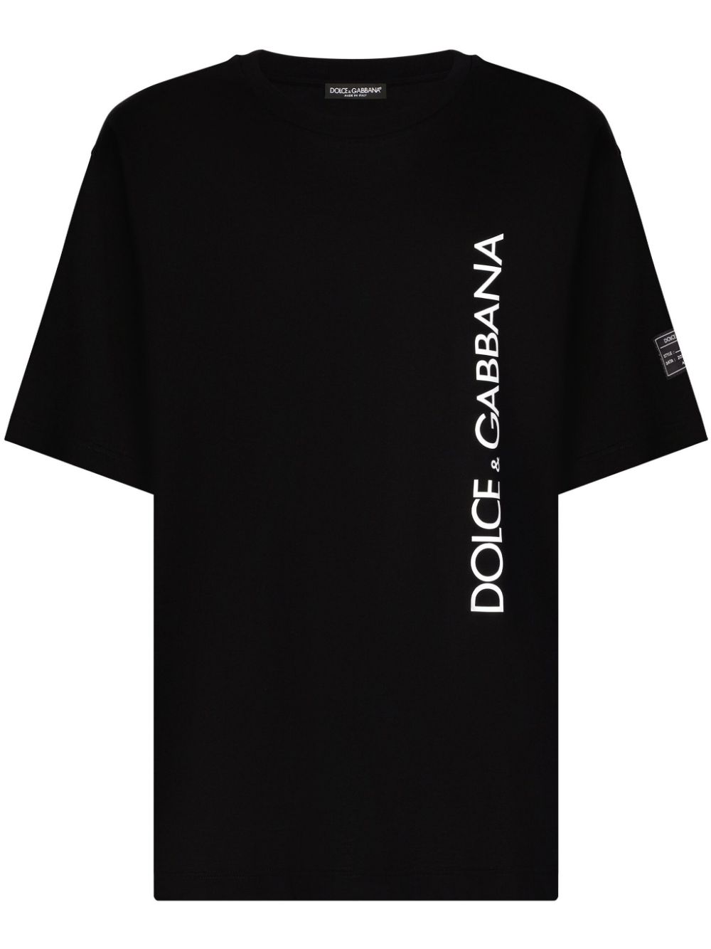 Dolce & Gabbana DOLCE & GABBANA- Cotton T-shirt With Vertical Logo