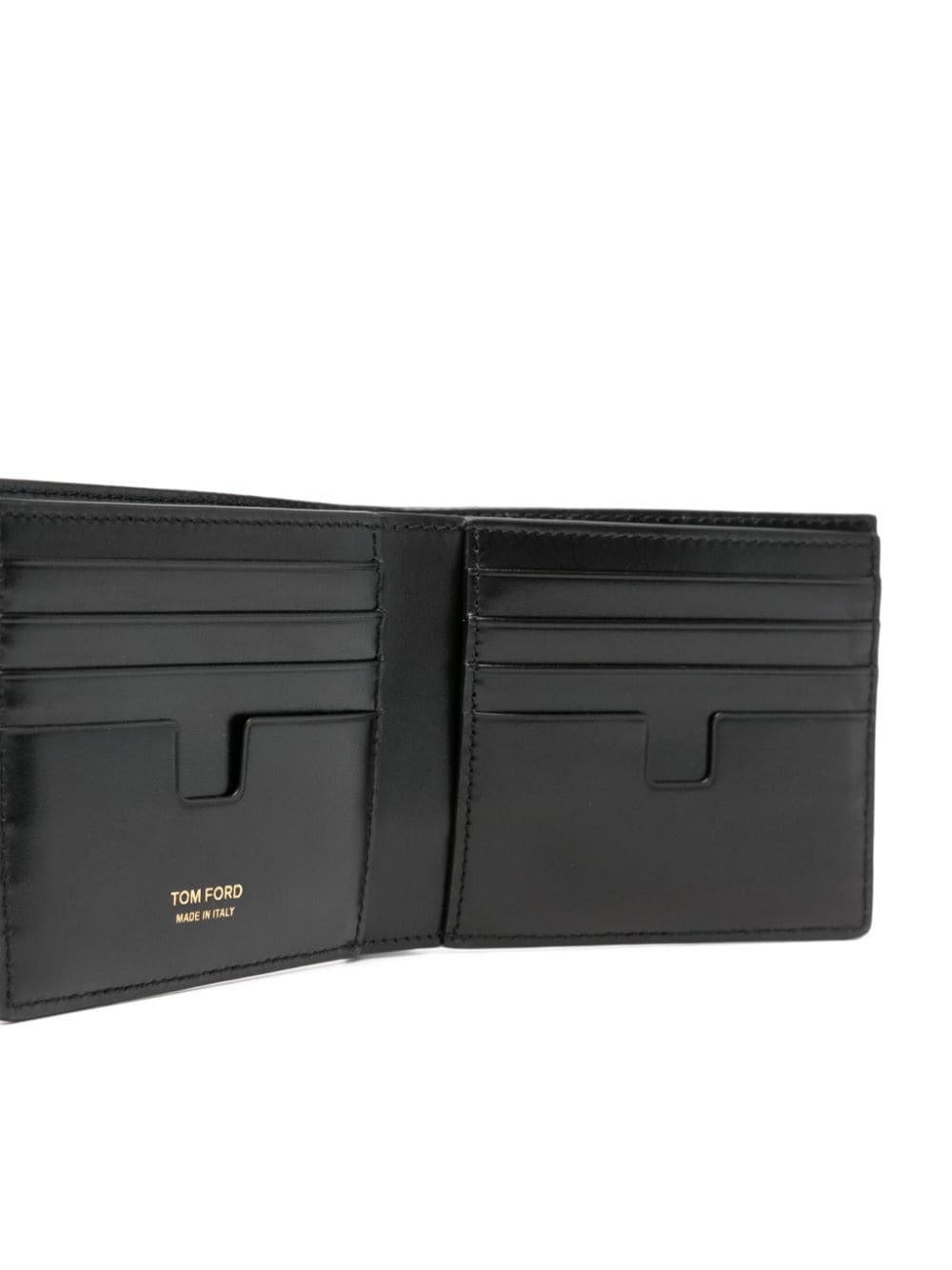 Tom Ford TOM FORD- Shiny Printed Croc T Line Classic Bifold Wallet