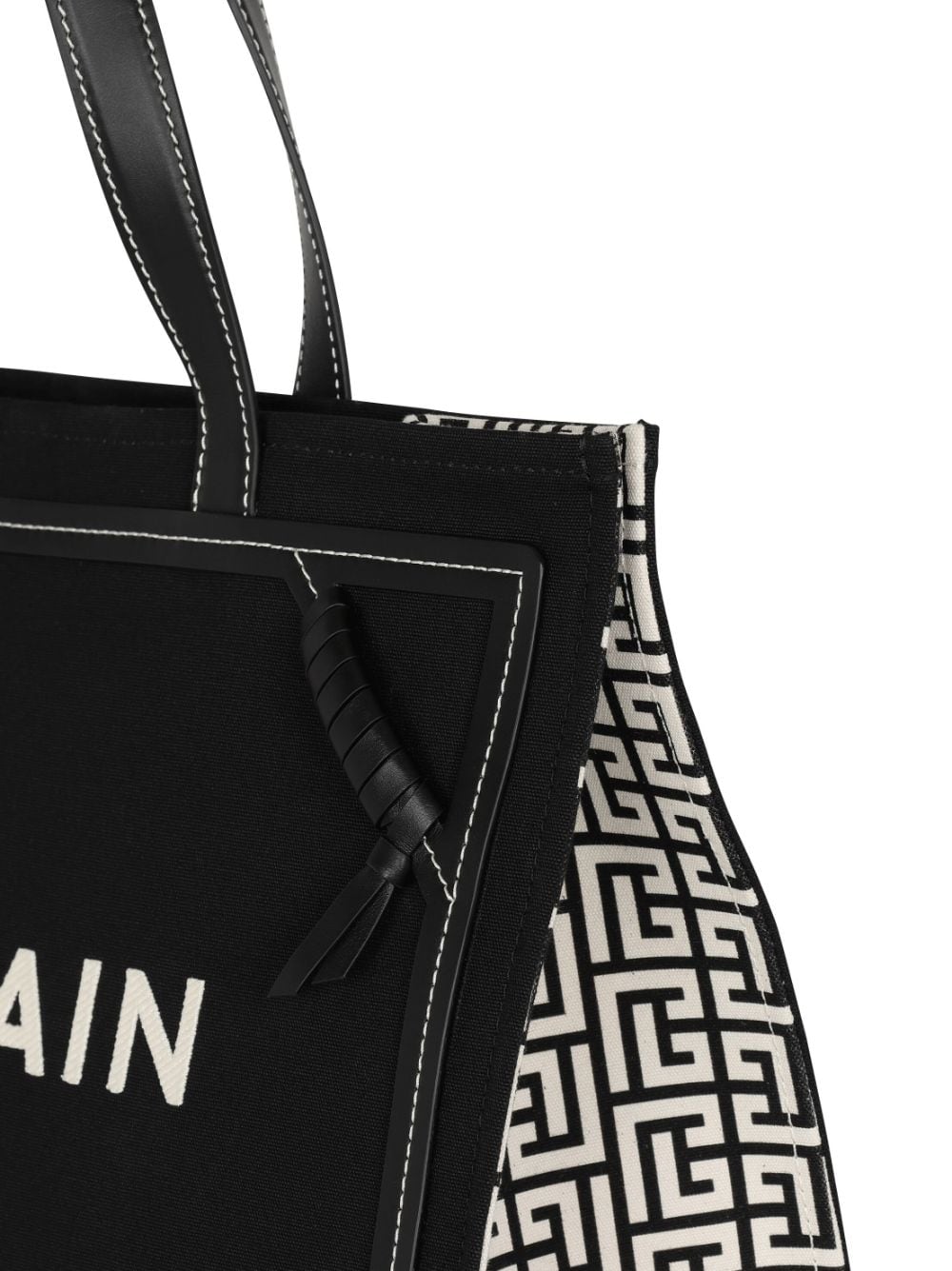 Balmain BALMAIN- B-army Medium Canvas And Leather Tote Bag