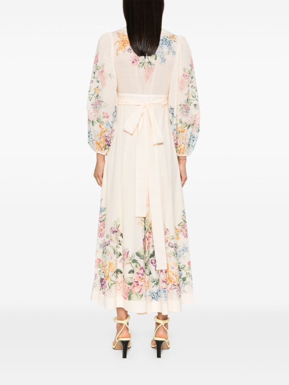 Zimmermann ZIMMERMANN- Floral Print Wrap Midi Dress