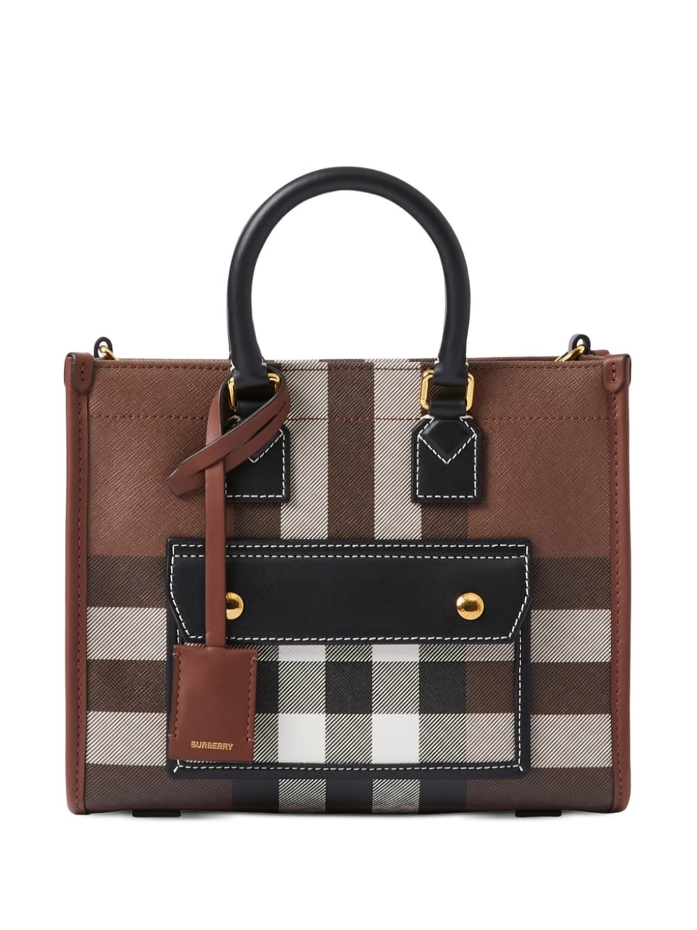 Burberry BURBERRY- Check Motiv Mini Tote Bag