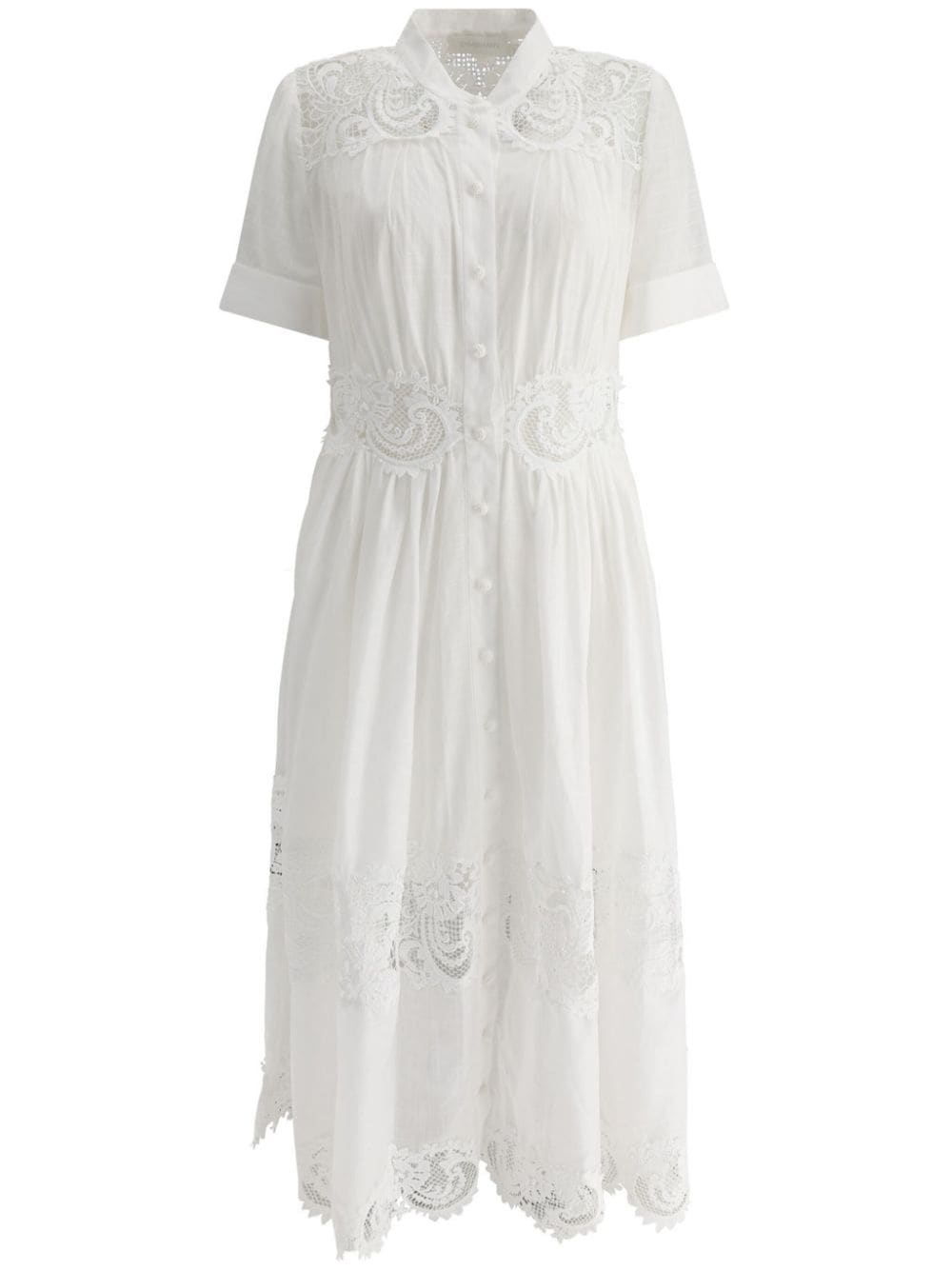 Zimmermann ZIMMERMANN- Lace Trimmed Midi Dress