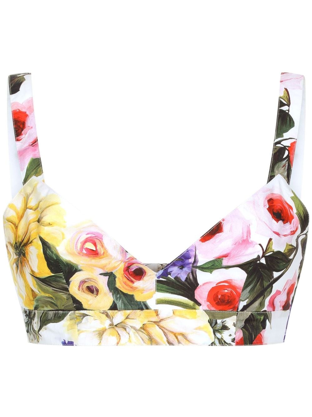 Dolce & Gabbana DOLCE & GABBANA- Giardino Printed Cotton Bra