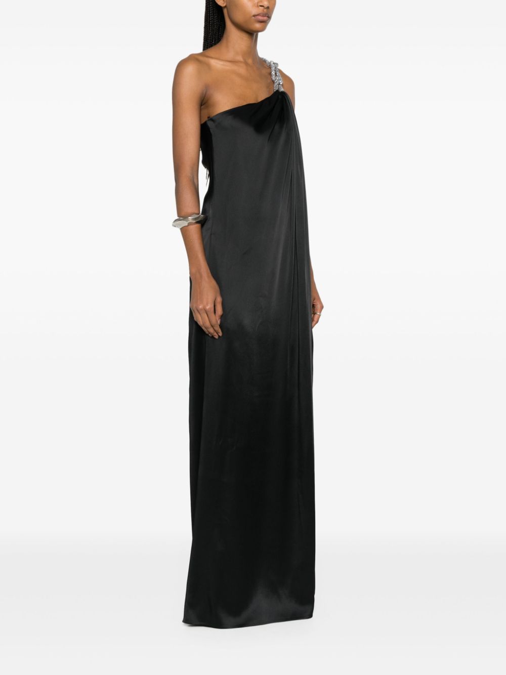 Stella McCartney STELLA MCCARTNEY- Crystal One-shoulder Long Dress