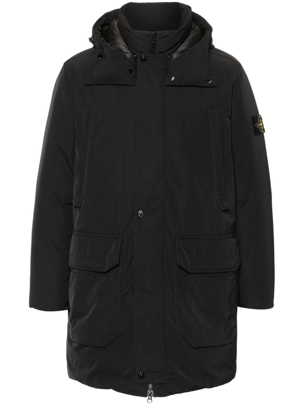 Stone Island STONE ISLAND- Long Jacket With Logo