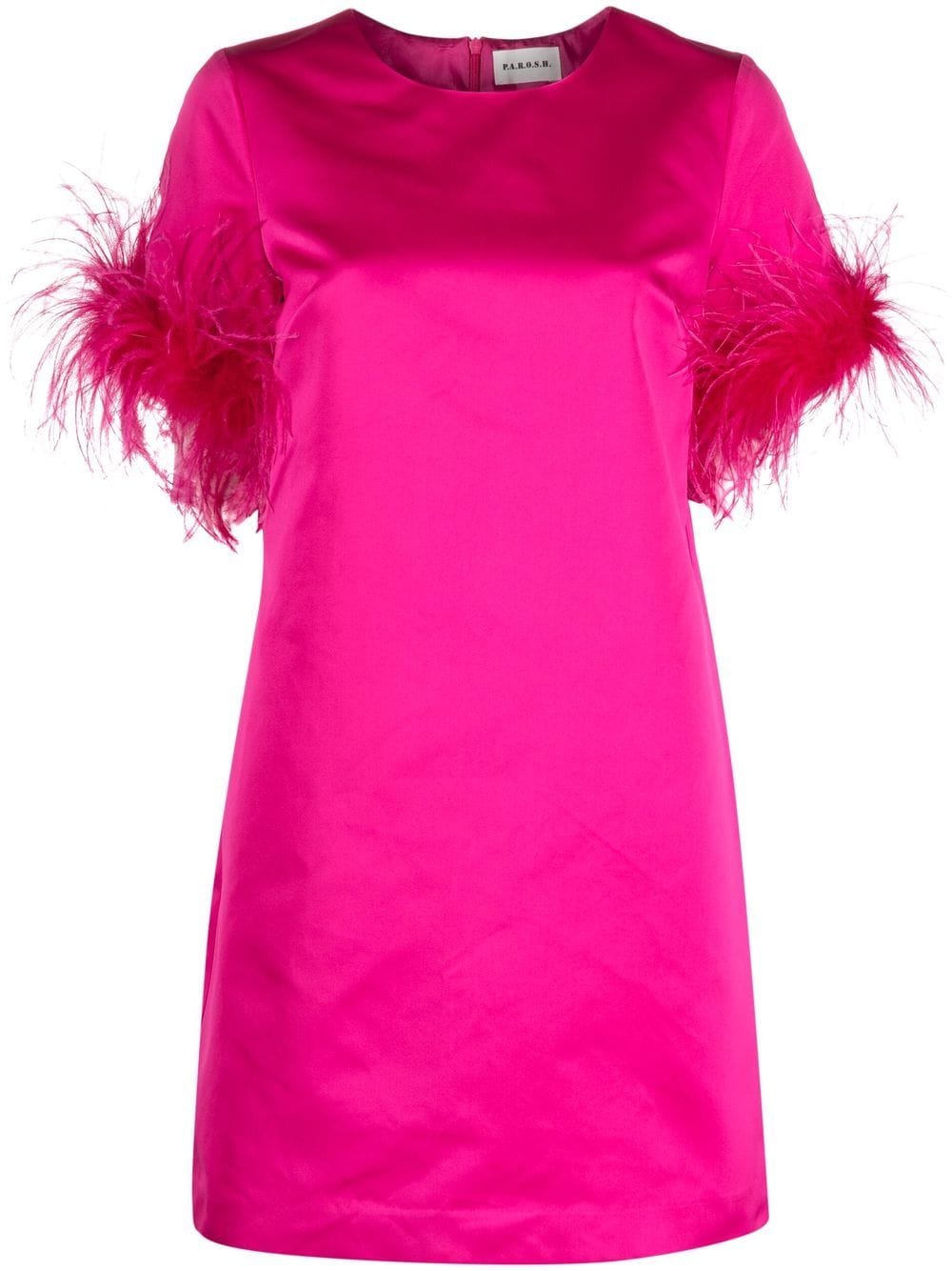 Parosh PAROSH- Feathered Mini Dress