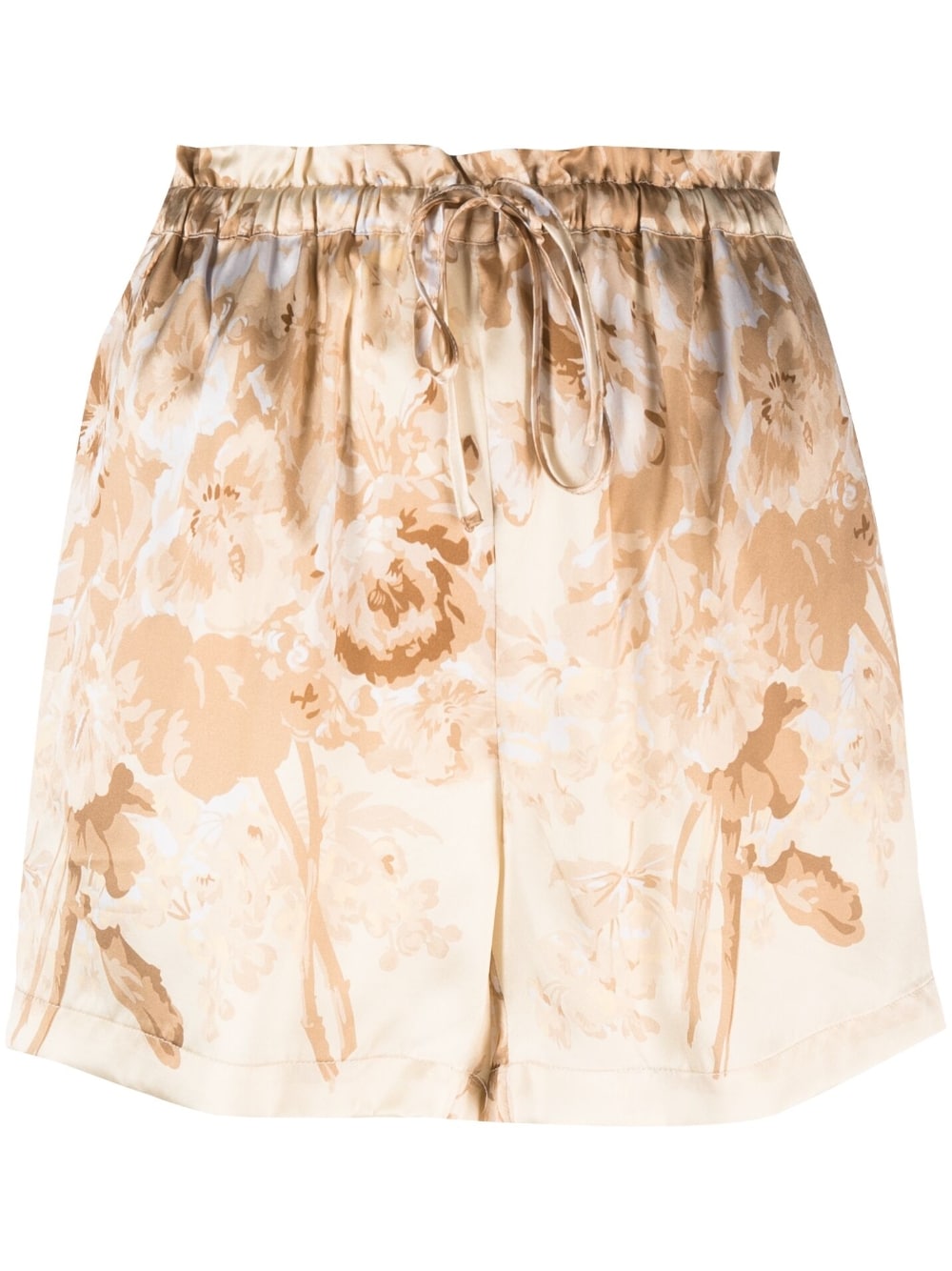 Goldhawk GOLDHAWK- Printed Drawstring Silk Shorts