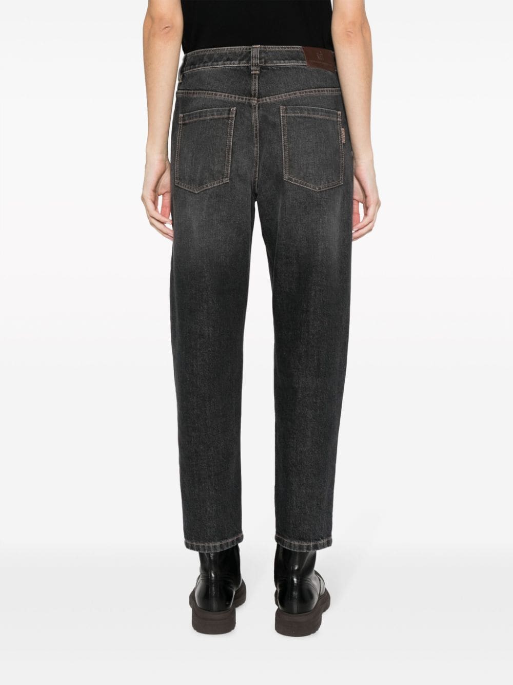 Brunello Cucinelli BRUNELLO CUCINELLI- Baggy Denim Jeans With Shiny Tab