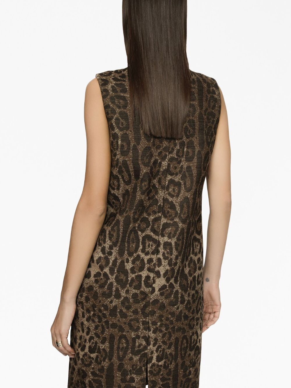 Dolce & Gabbana DOLCE & GABBANA- Leopard Print Wool Mini Dress