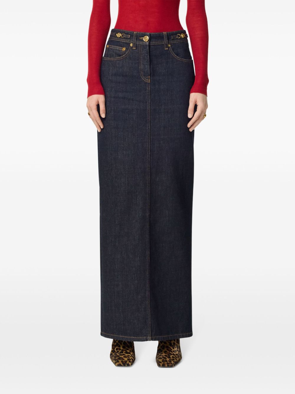 Versace VERSACE- Denim Long Skirt