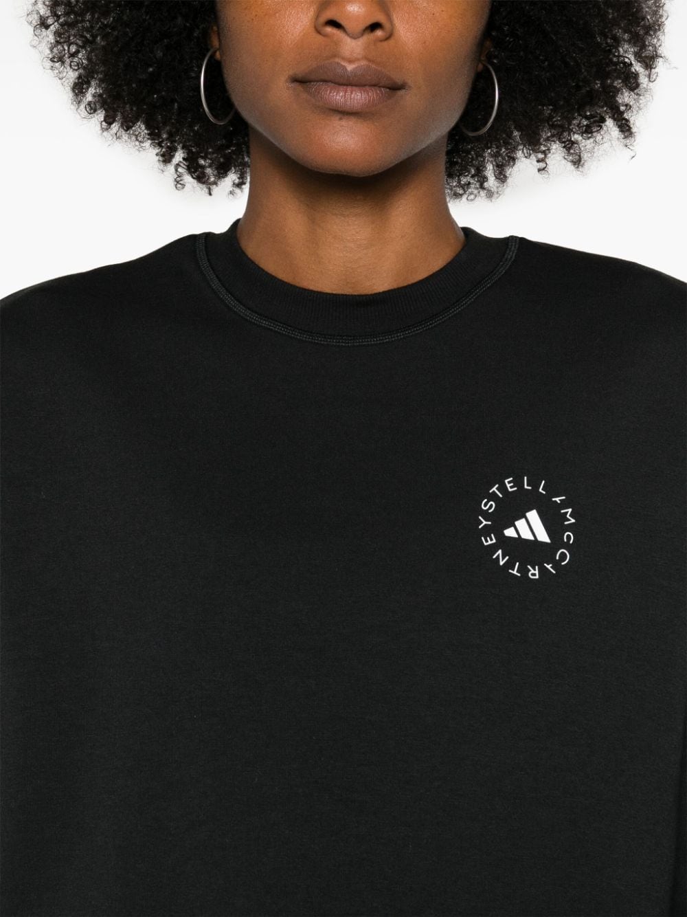 Adidas By Stella Mccartney ADIDAS BY STELLA MCCARTNEY- Logo Organic Cotton Swatshirt