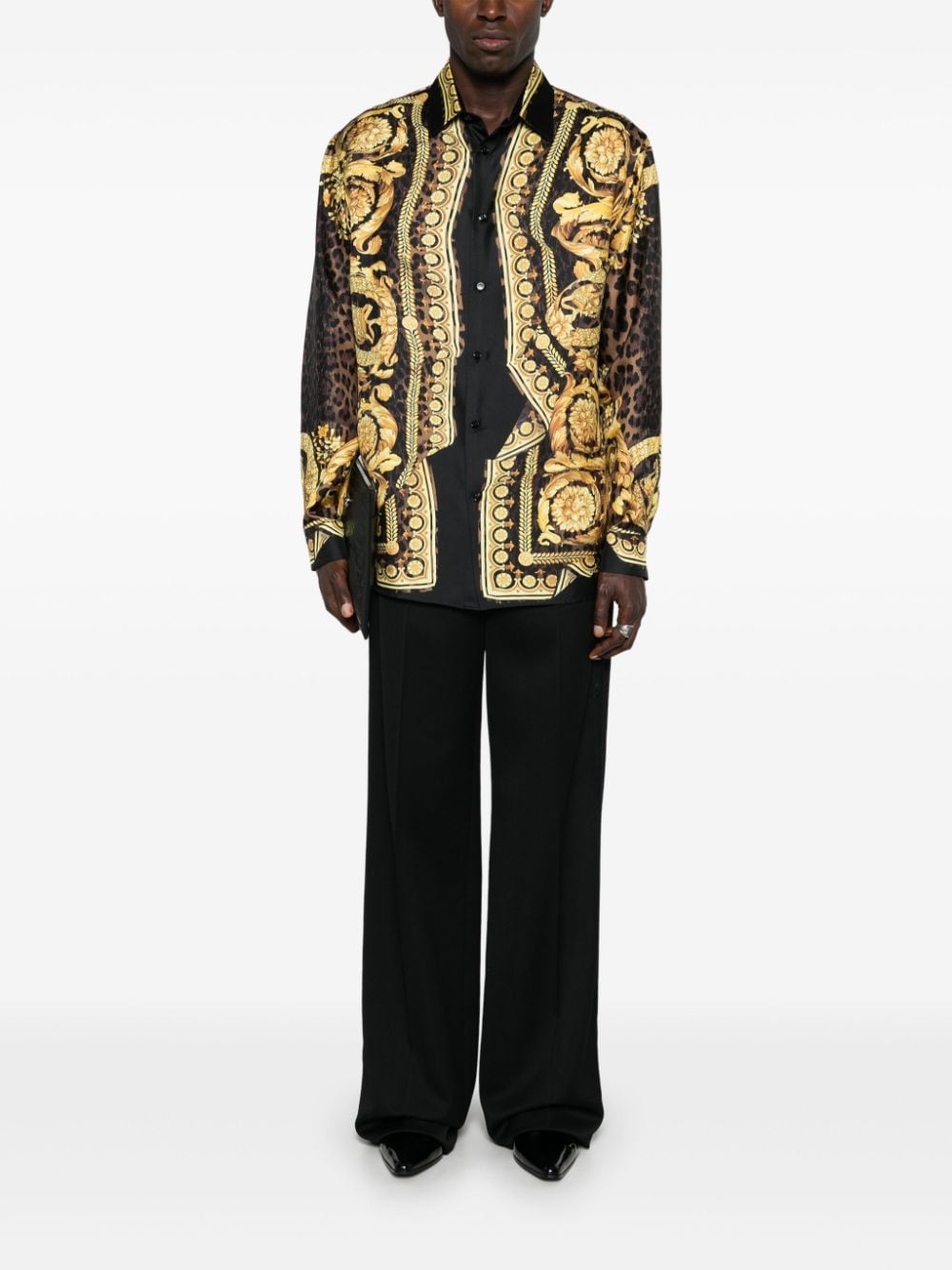 Versace VERSACE- Barocco Print Silk Shirt