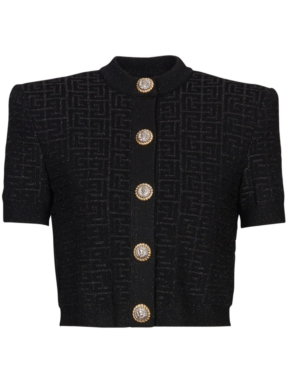 Balmain BALMAIN- Monogram Cropped Cardigan