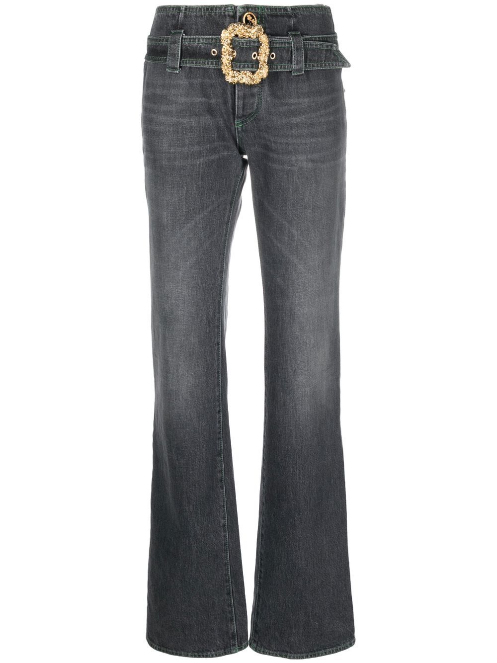 Cormio CORMIO- Belted Flared Denim Jeans