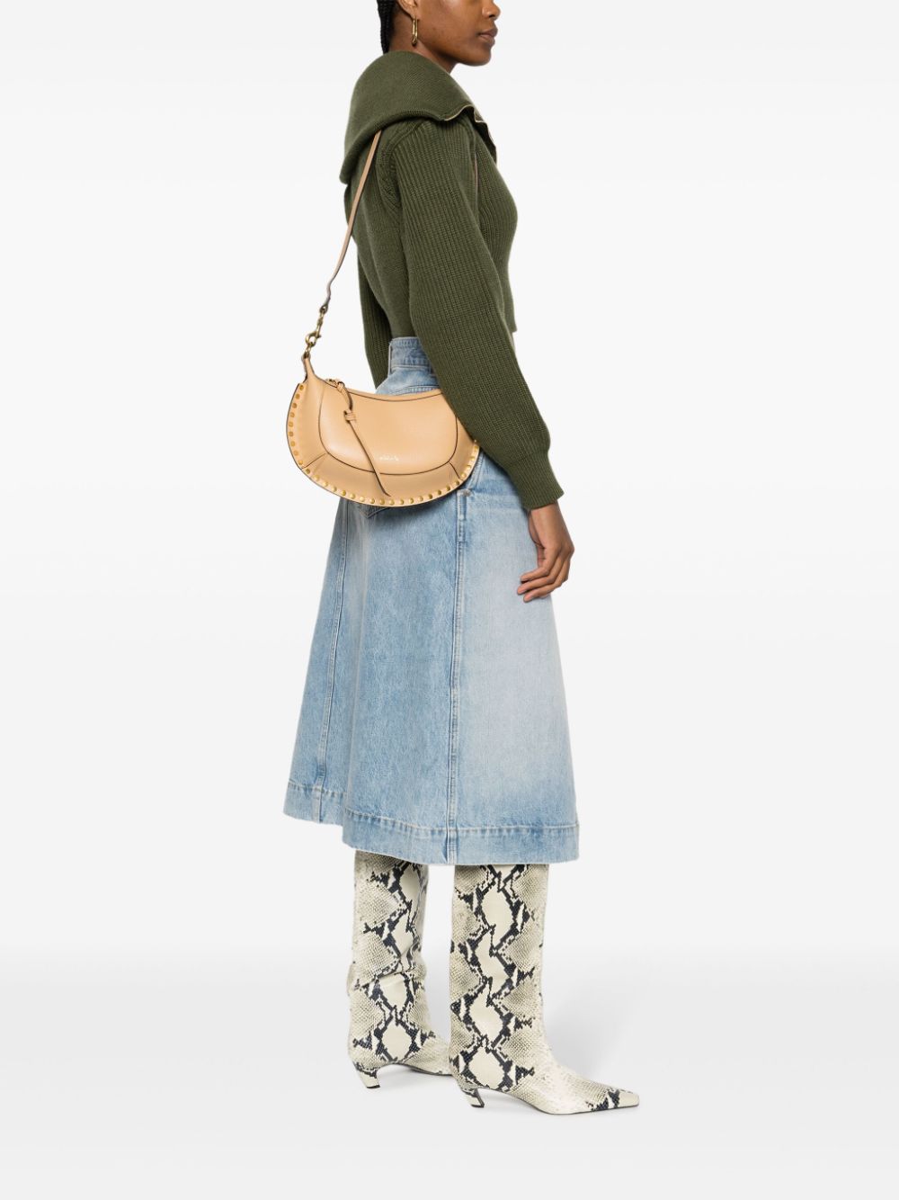 Isabel Marant ISABEL MARANT- Oskan Moon Leather Shoulder Bag