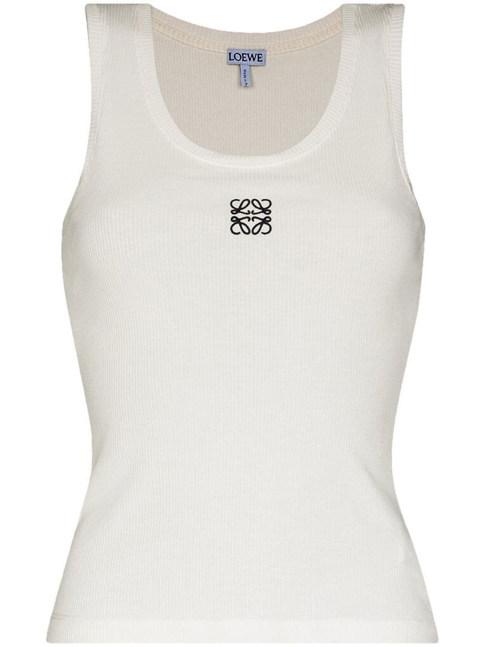 Loewe LOEWE- Anagram Ribbed Cotton Tank Top