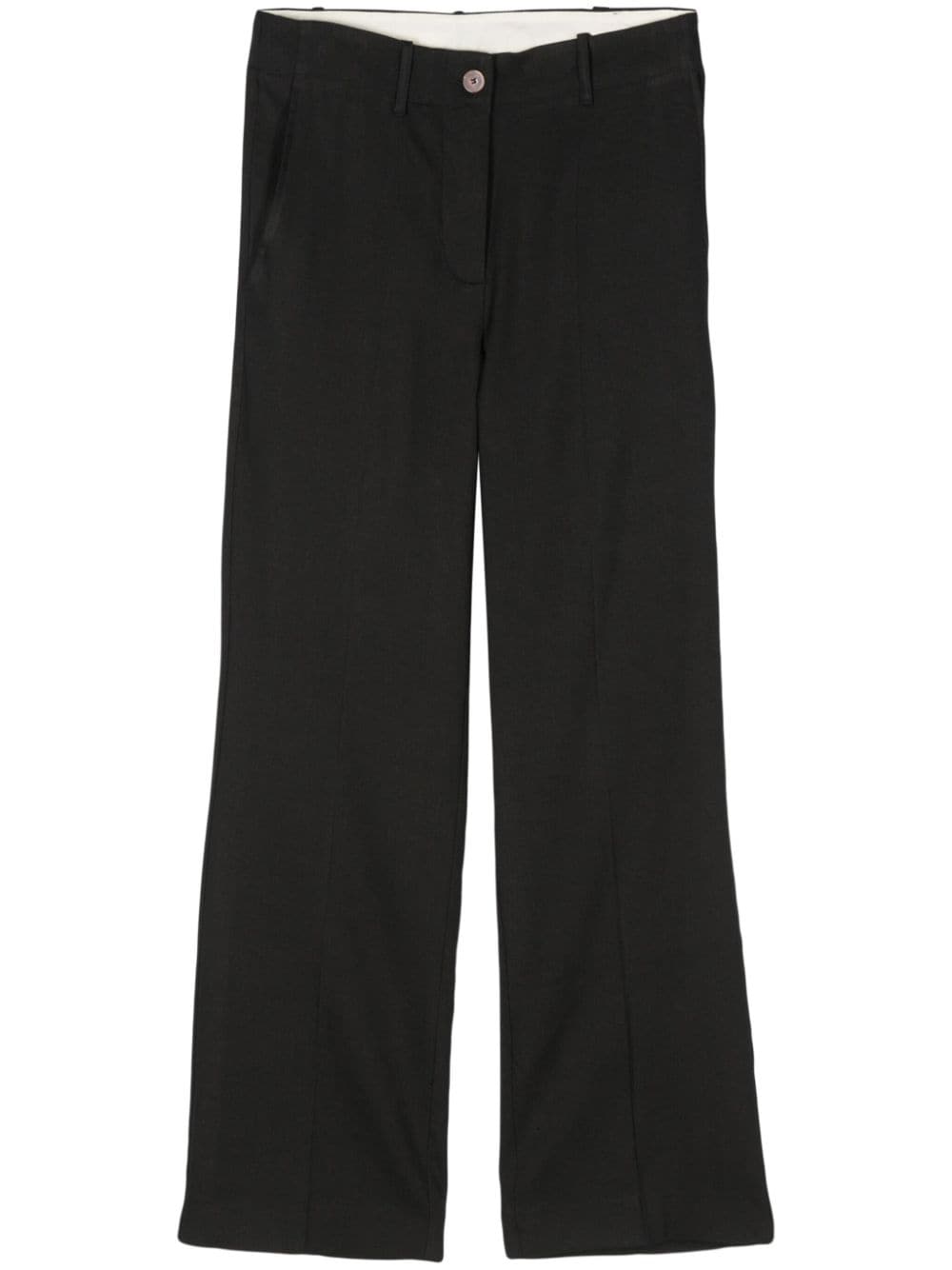 Alysi ALYSI- Flared Linen Cropped Trousers