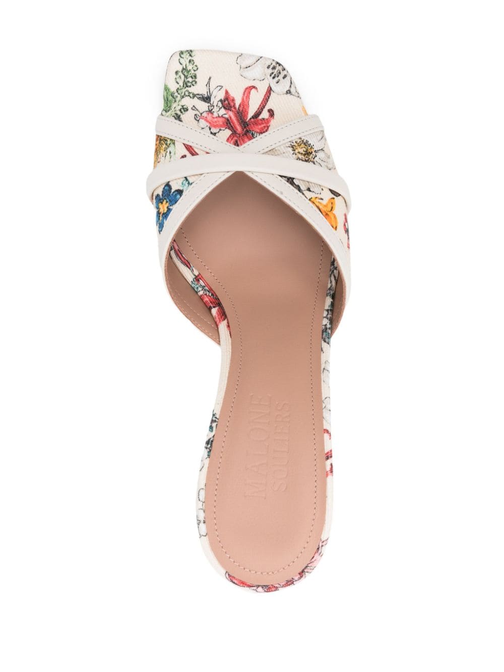 Malone Souliers MALONE SOULIERS- Perla Wedge 85 Printed Canvas Mules