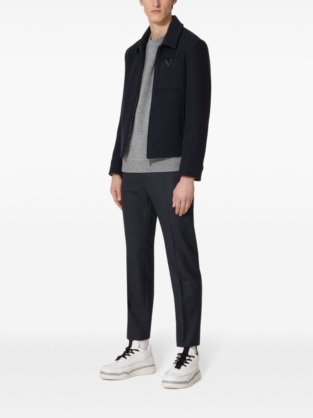 Valentino VALENTINO- Vlogo Wool Jacket