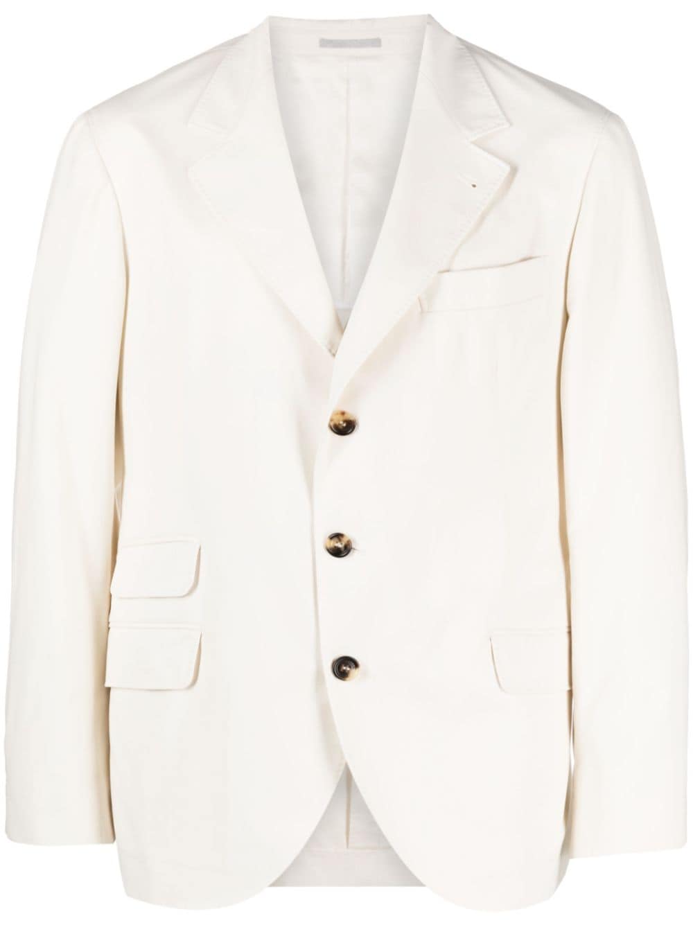 Brunello Cucinelli BRUNELLO CUCINELLI- Cotton Single-breasted Jacket