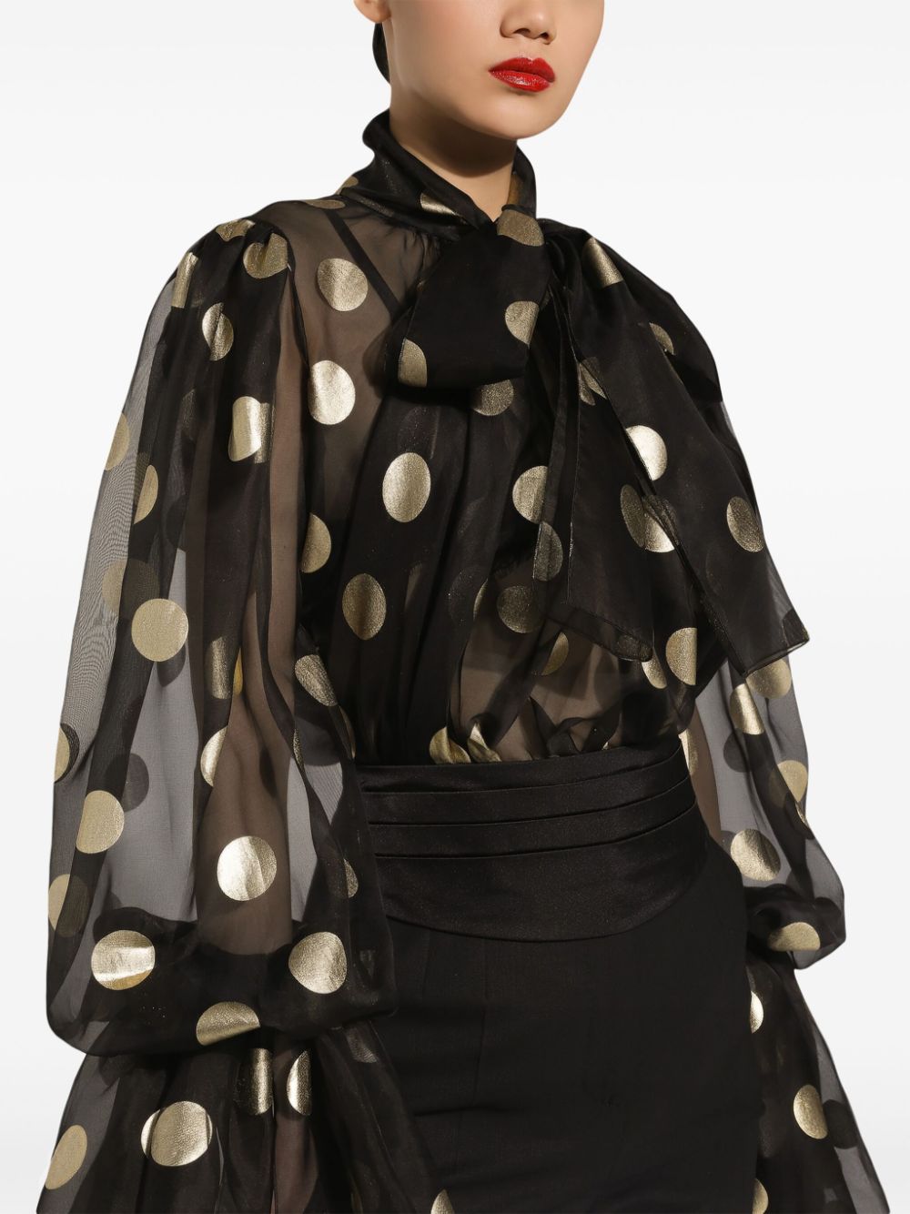 Dolce & Gabbana DOLCE & GABBANA- Dotted Silk Blouse