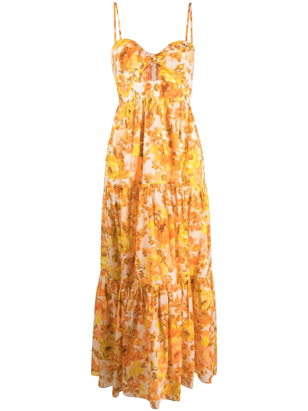 Zimmermann ZIMMERMANN- Floral Print Cotton Midi Dress