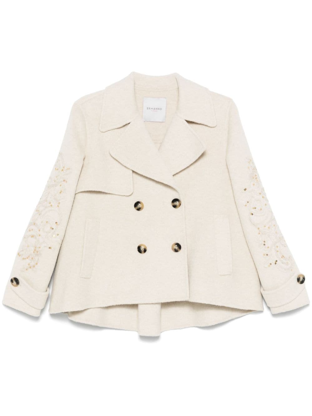 Ermanno ERMANNO- Wool Short Trench Coat