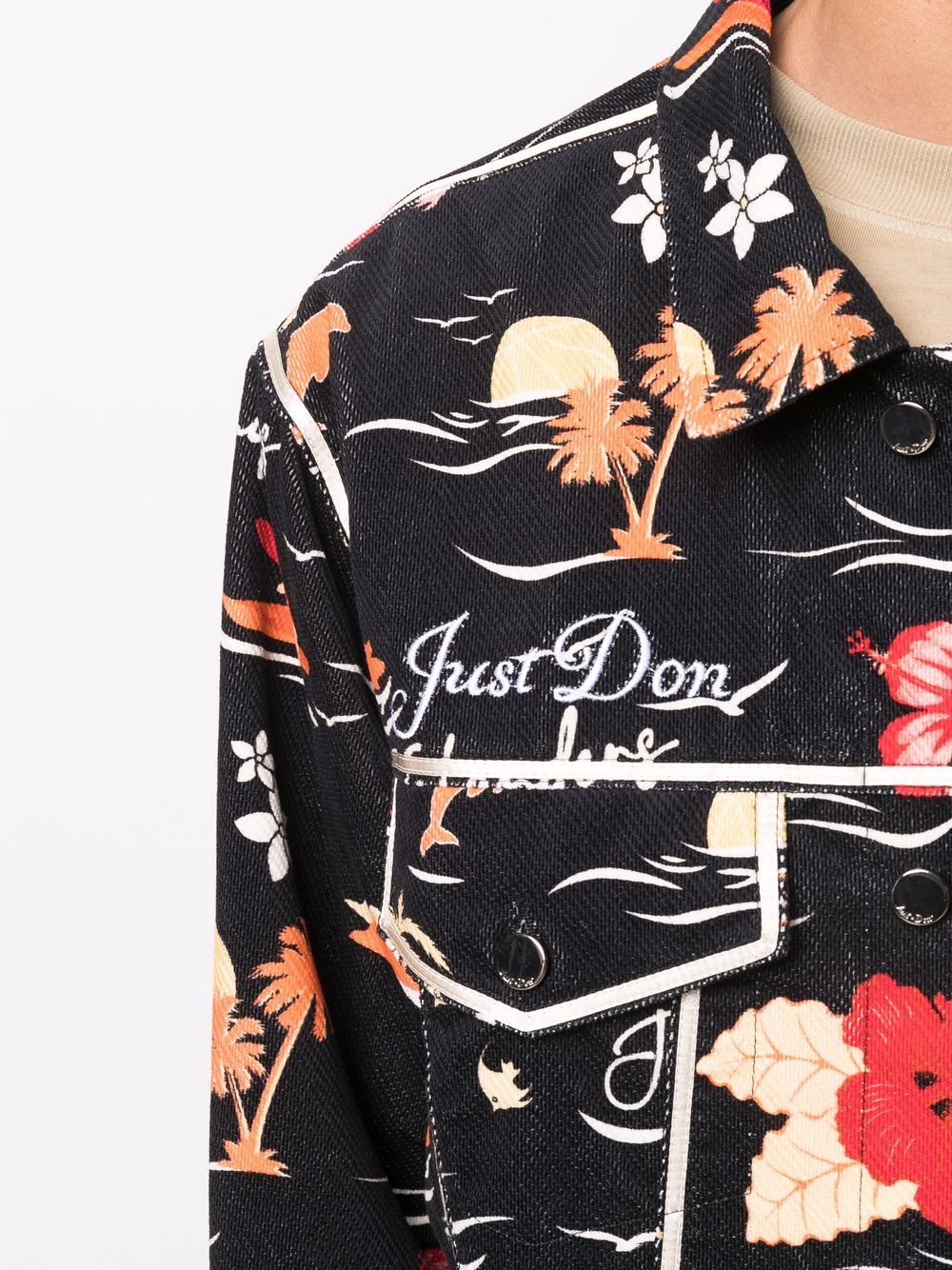 Just Don JUST DON- Velvet Printed Jacket