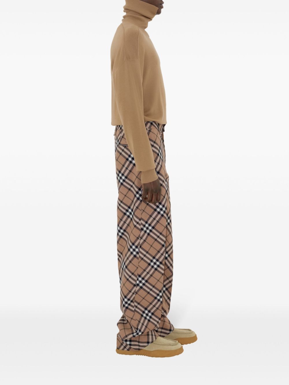 Burberry BURBERRY- Check Wool Blend Trousers