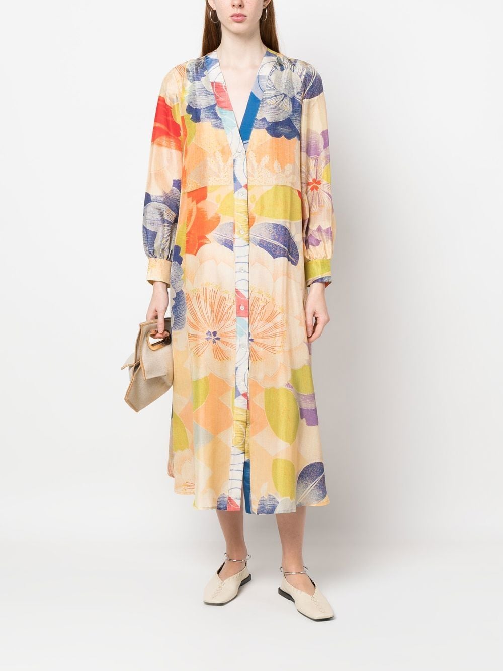 Pierre-Louis Mascia PIERRE-LOUIS MASCIA- Printed Silk Long Dress