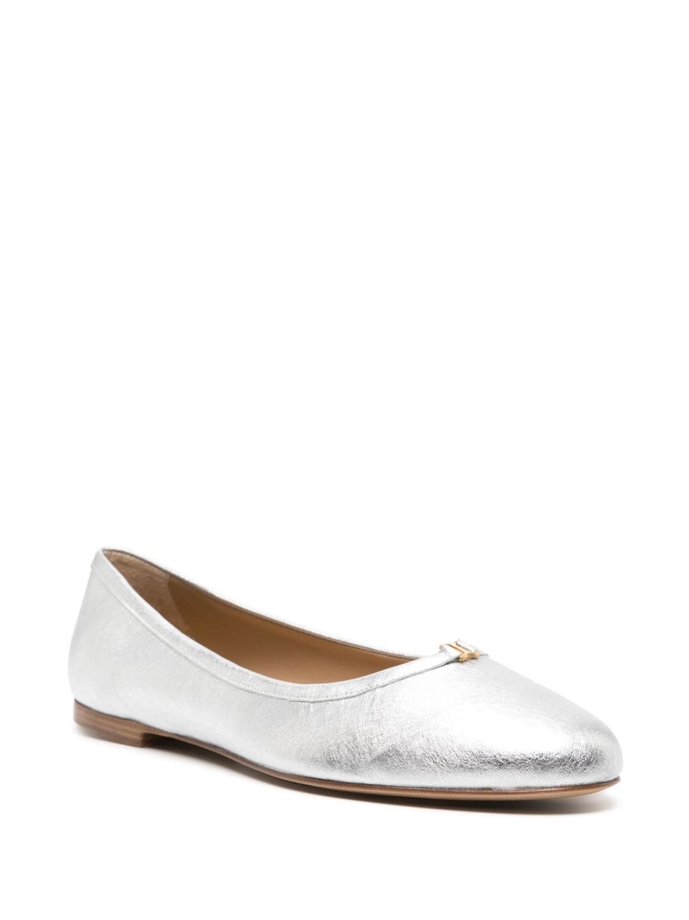 Chloé CHLOÉ- Marcie Metallic Leather Ballet Flats