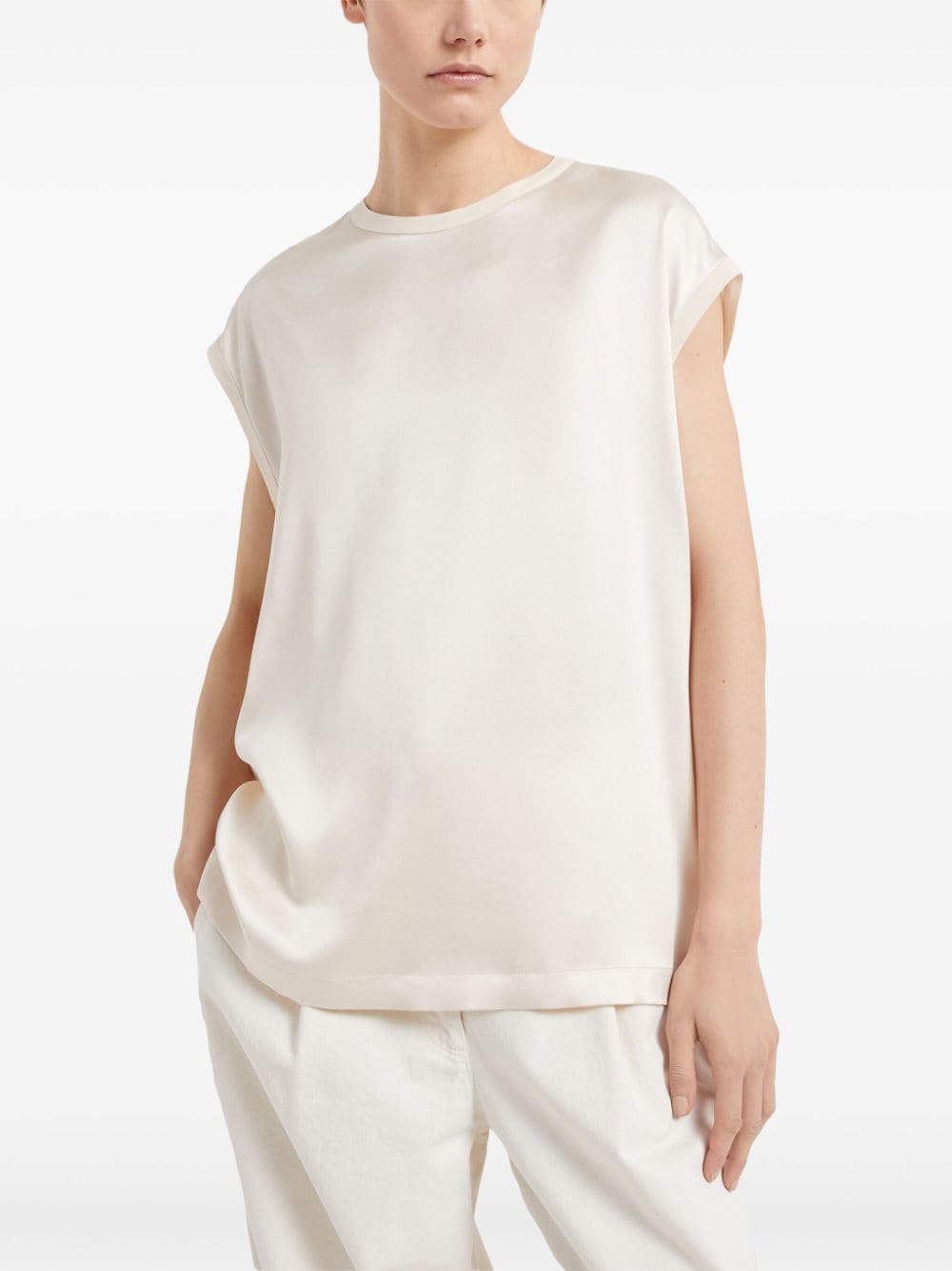 Brunello Cucinelli BRUNELLO CUCINELLI- Silk Top With Precious Details