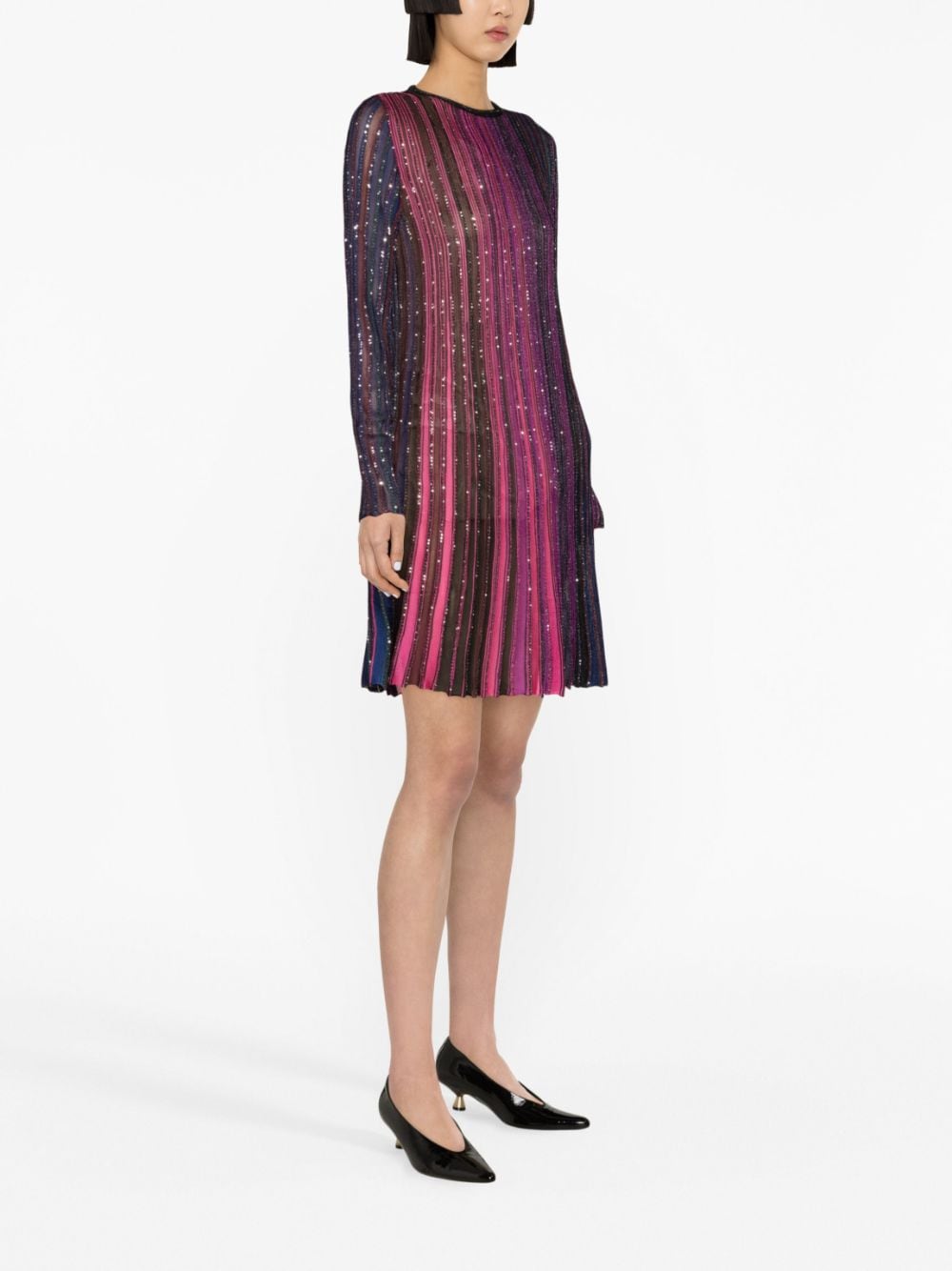 Missoni MISSONI- Lurex Pleated Short Dress