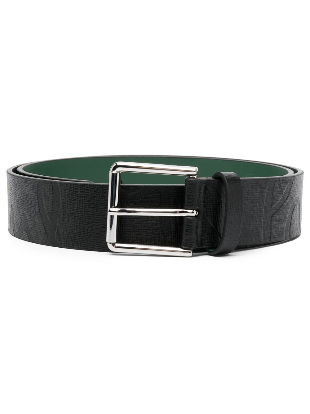 Paul Smith PAUL SMITH- Embossed Logo Leather Belt