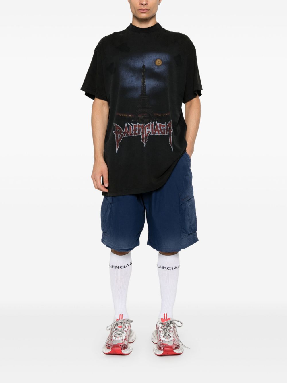 Balenciaga BALENCIAGA- Paris Moon Oversized T-shirt