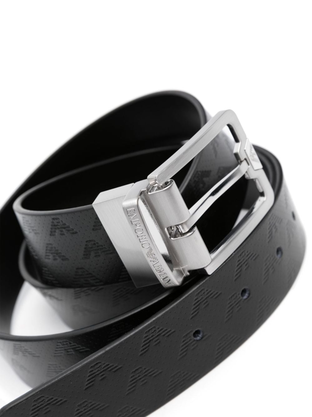 Emporio Armani EMPORIO ARMANI- Logo Leather Belt