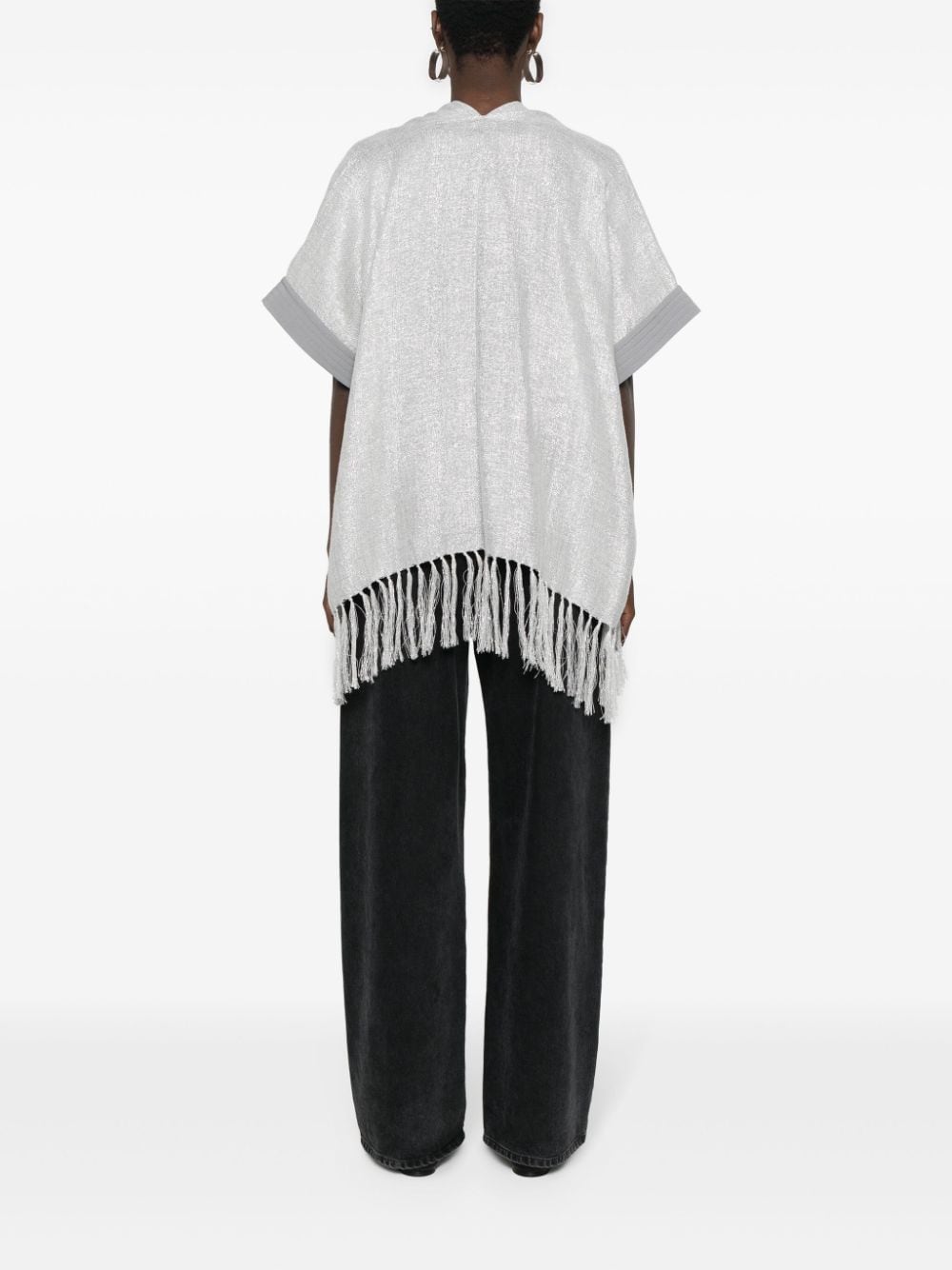 Brunello Cucinelli BRUNELLO CUCINELLI- Fringed Silk Poncho