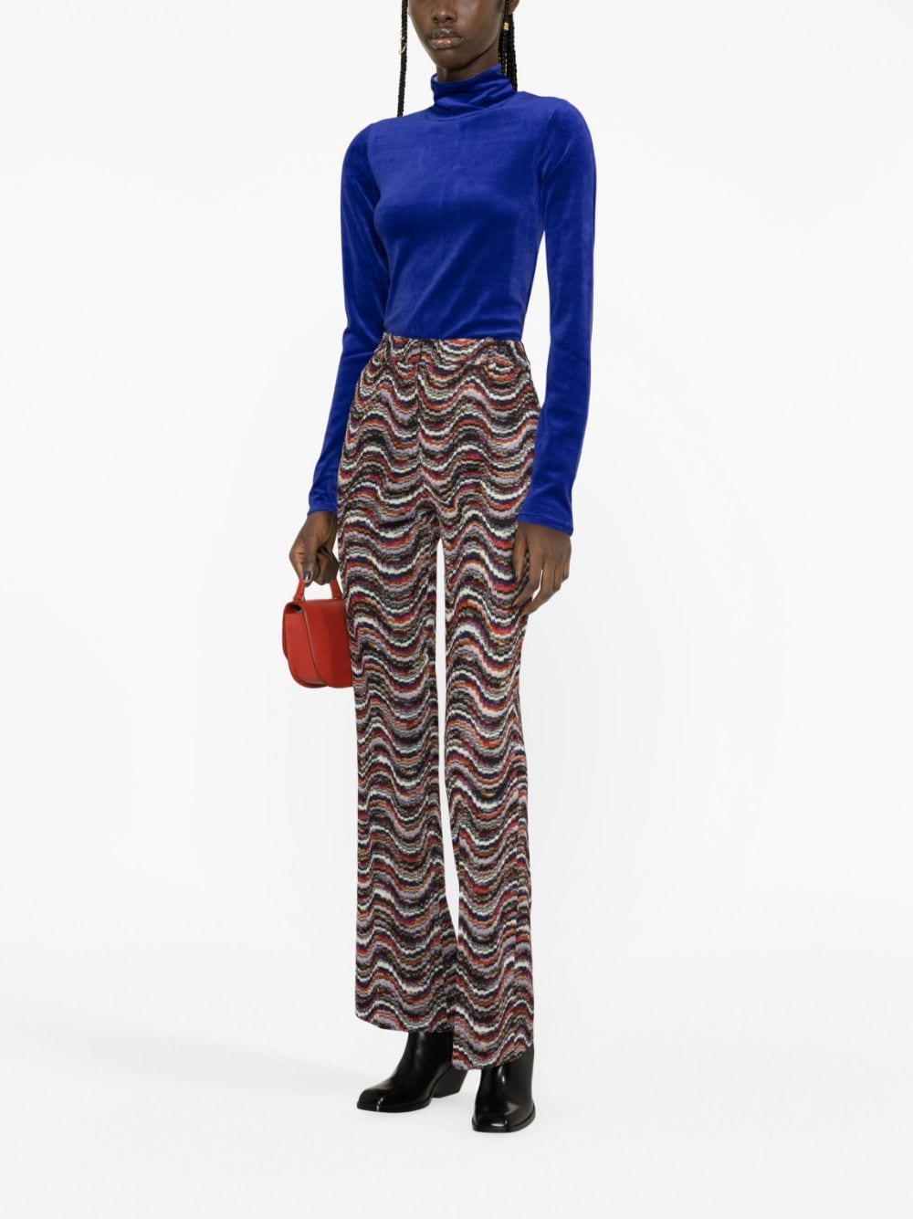 Missoni MISSONI- Waves Pattern High Waist Trousers