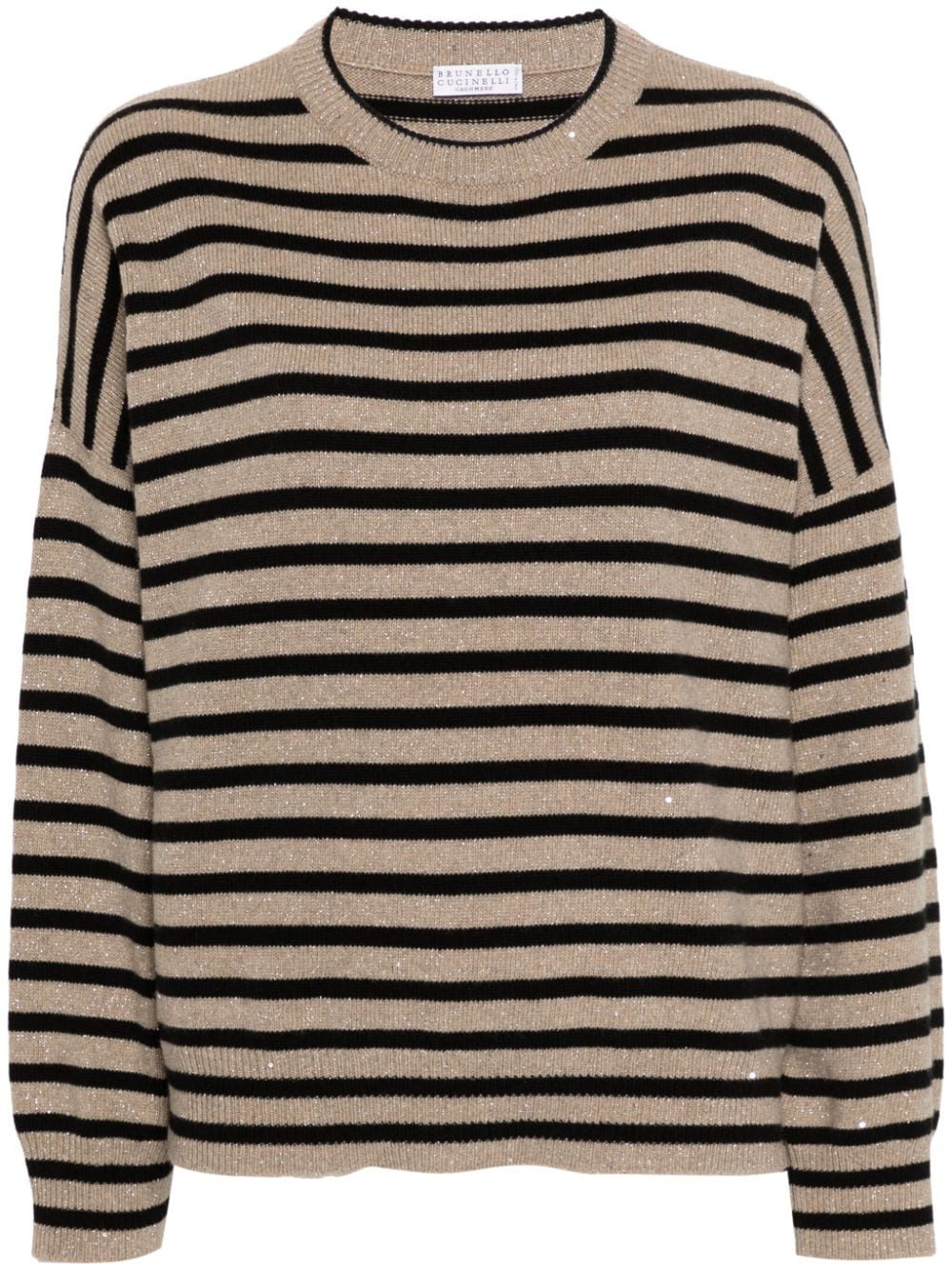 Brunello Cucinelli BRUNELLO CUCINELLI- Striped Cashmere Blend Sweater